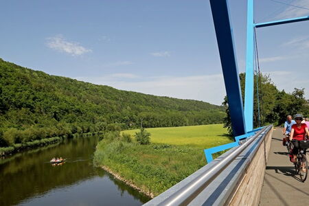 Werratal-Radweg: Brücke über die Werra zwischen Mihla und Frankenroda