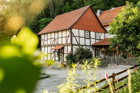 Ferienhaus Treffurt, Außenansicht des historischen Fachwerkhauses